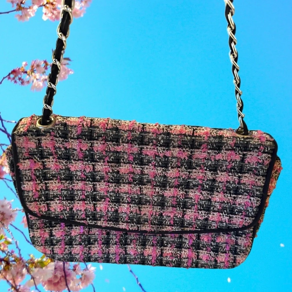 Realities Vintage Y2K Tweed Crossbody Bag